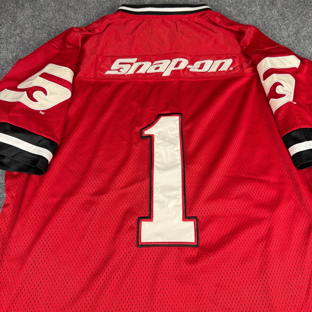 Vintage Snap-On Tools Racing Jersey Red Mesh Football Shirt Mens 2XL Gorpcore #1